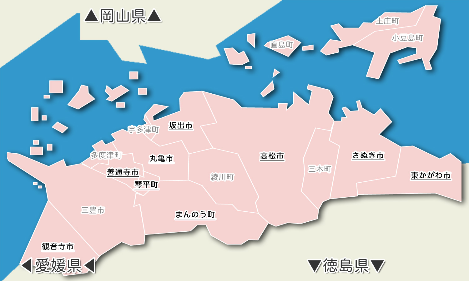 香川県の地図検索
