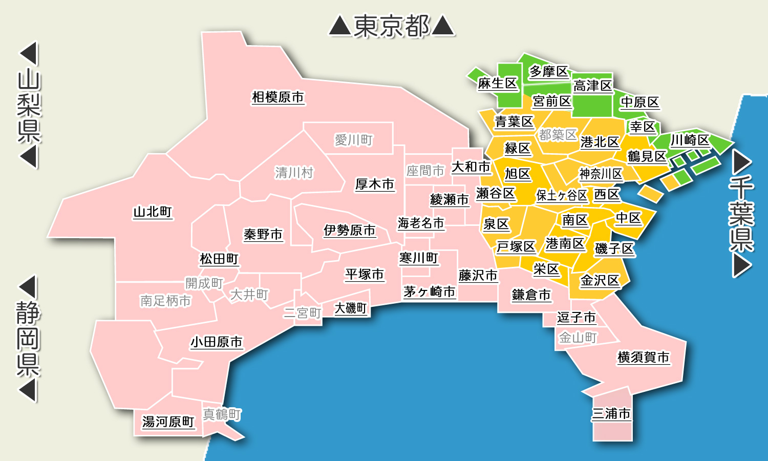 神奈川の地図検索