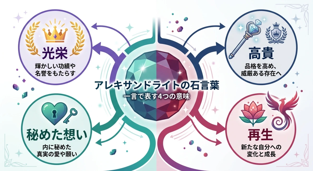 アレキサンドライトが持つ4つの石言葉