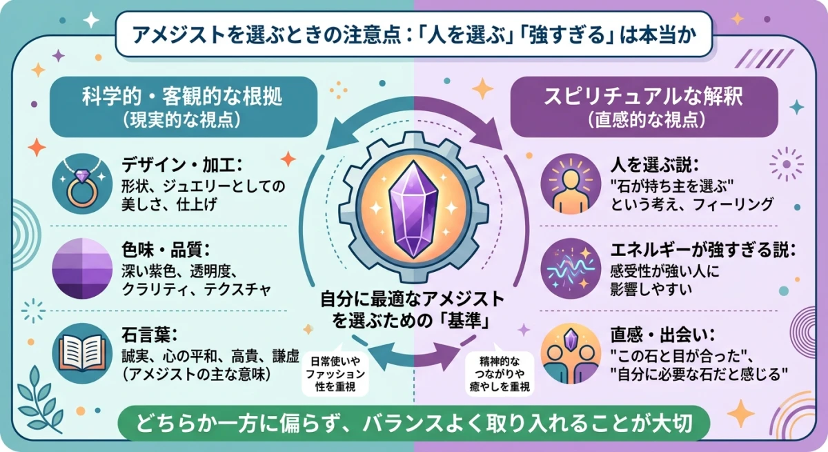 アメジストを選ぶ際の基準