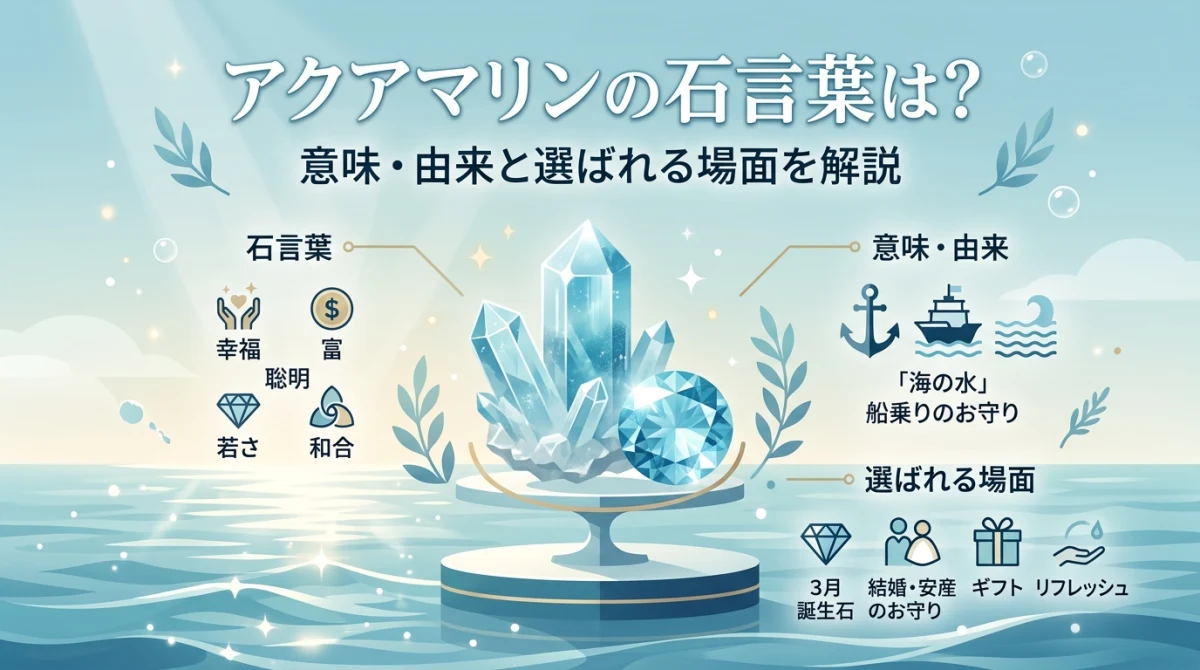 透き通る海のような青色が美しいアクアマリンの宝石