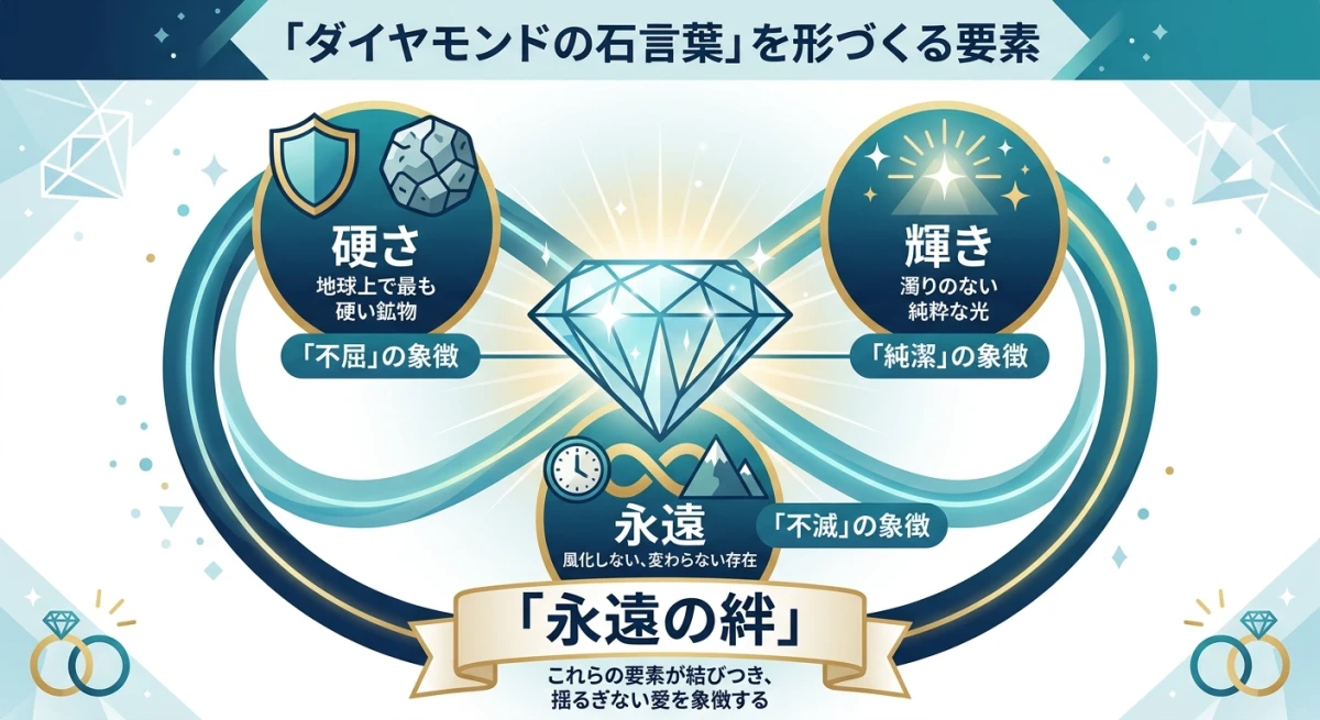 ダイヤモンドの特性から生まれる石言葉