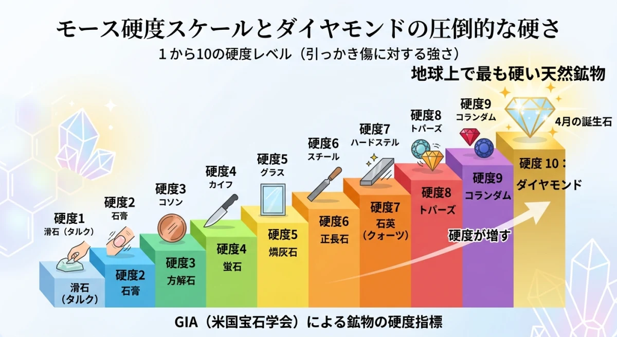モース硬度におけるダイヤモンドの最高硬度