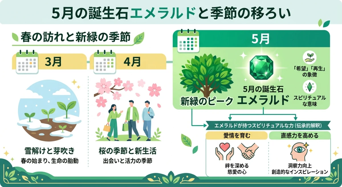 5月の誕生石としてのエメラルド