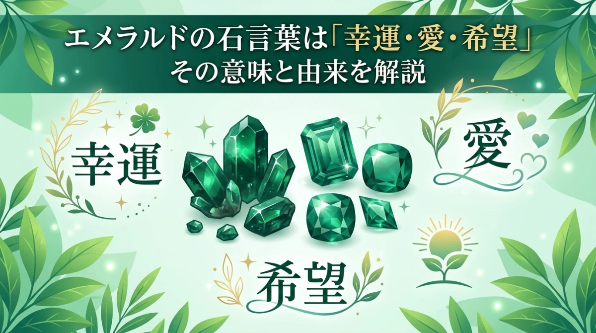 エメラルドの宝石と石言葉