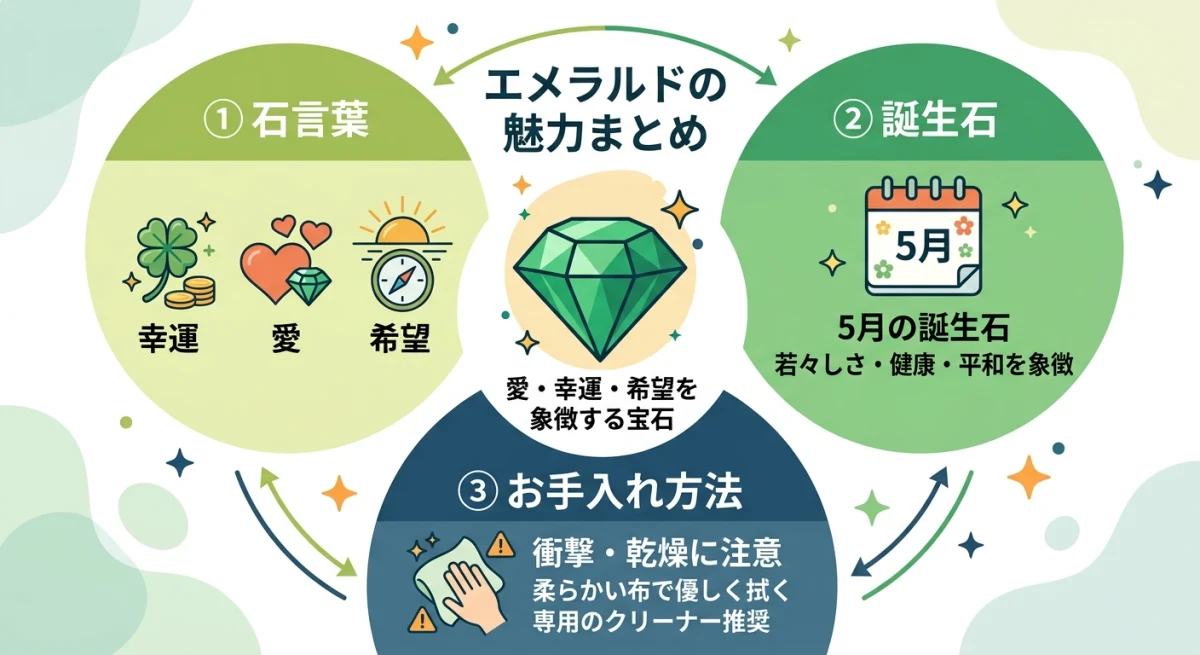 エメラルドの石言葉まとめ