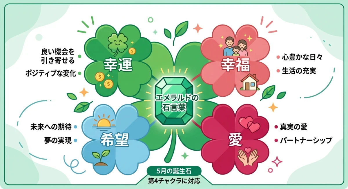 エメラルドの4つの石言葉