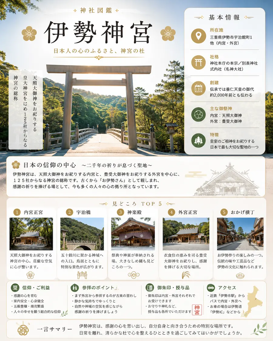 伊勢神宮 基本情報一覧