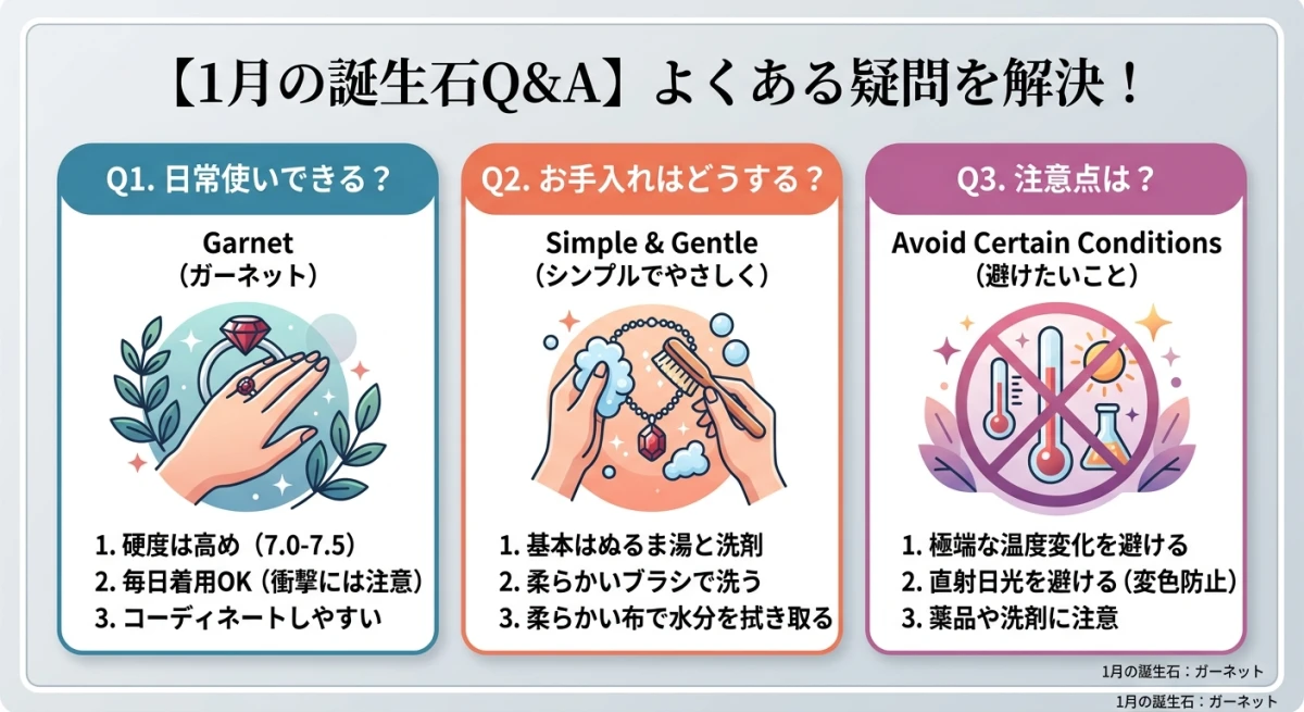 誕生石の取り扱いやお手入れに関する疑問