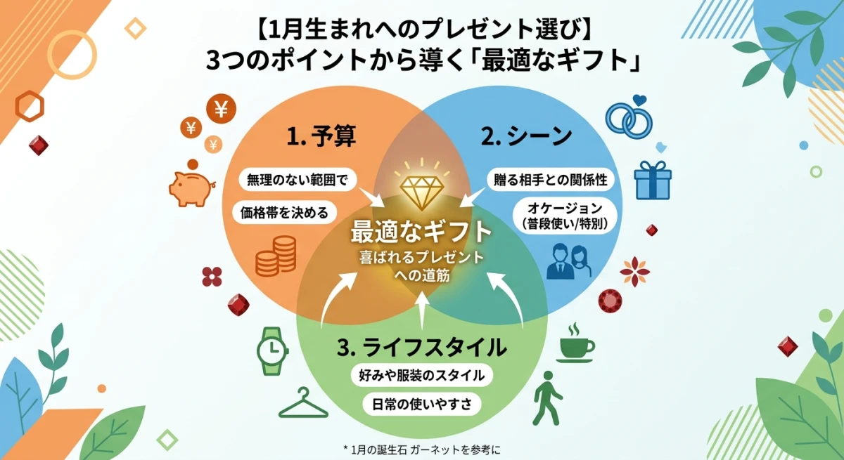 1月生まれへの誕生石プレゼント