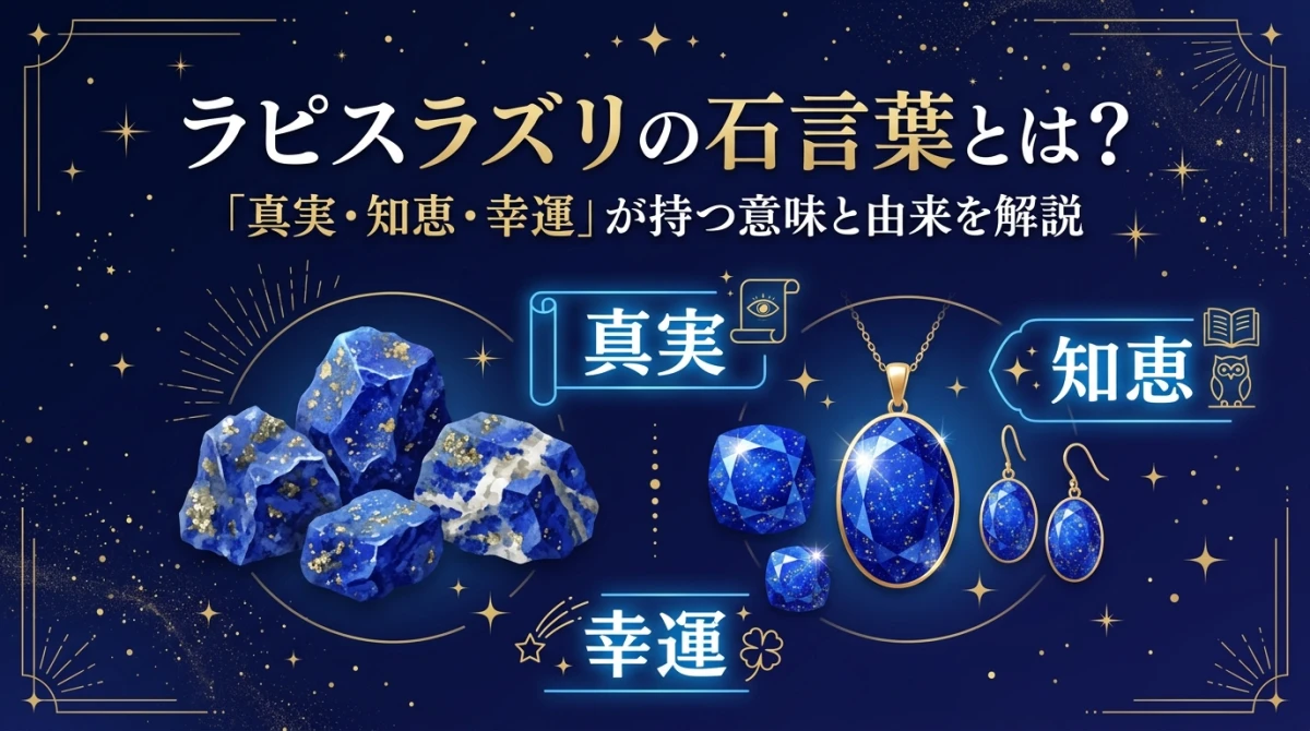 深い青色と金色の輝きを持つラピスラズリ