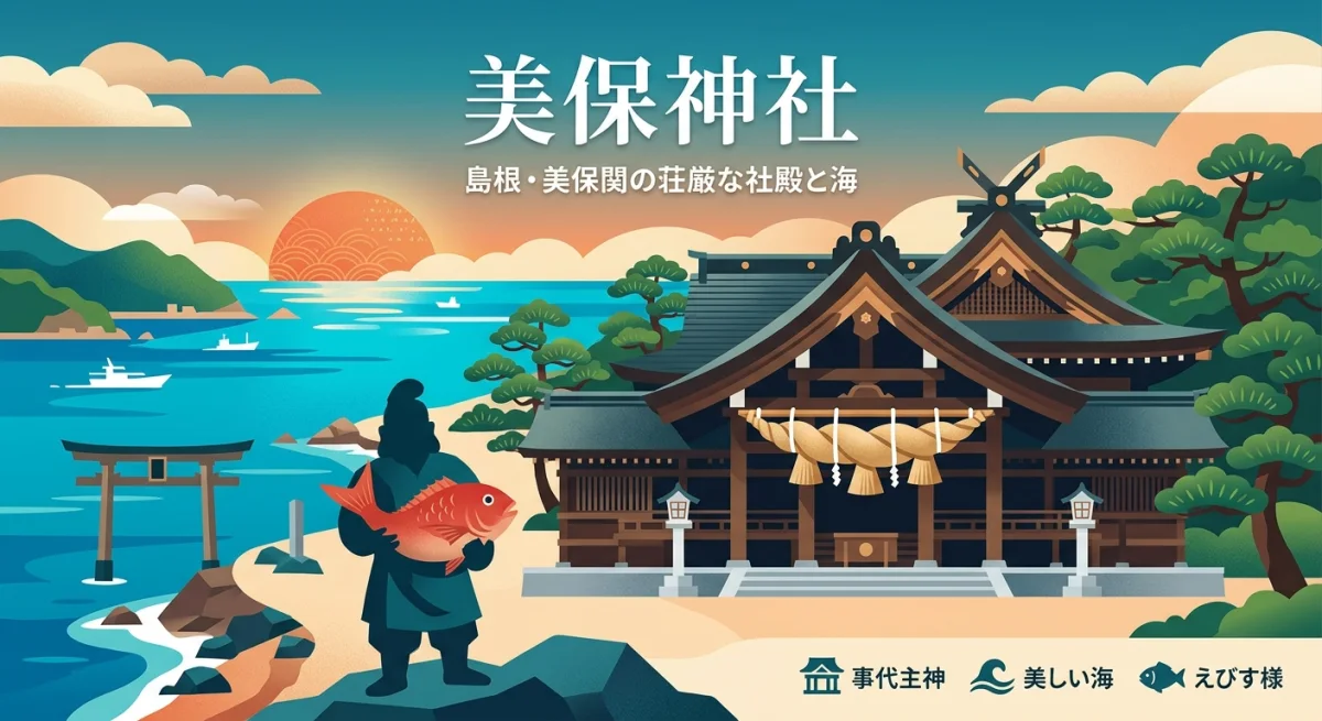 美保神社の社殿と恵比寿様