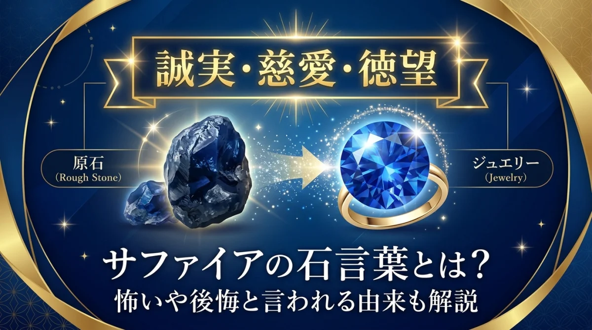 サファイアの持つ石言葉である誠実・慈愛・徳望