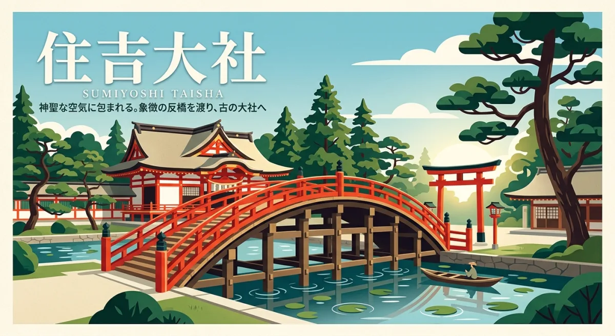 緑豊かな住吉大社の境内