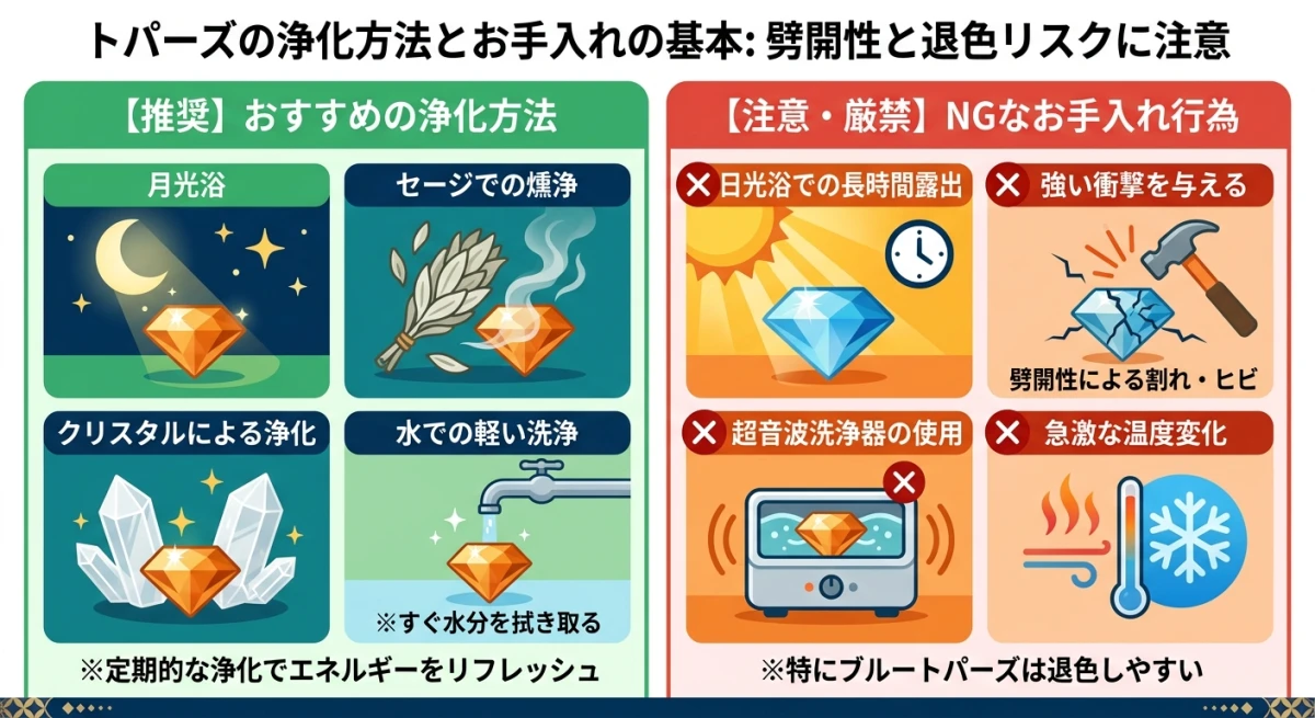 トパーズの正しい浄化方法