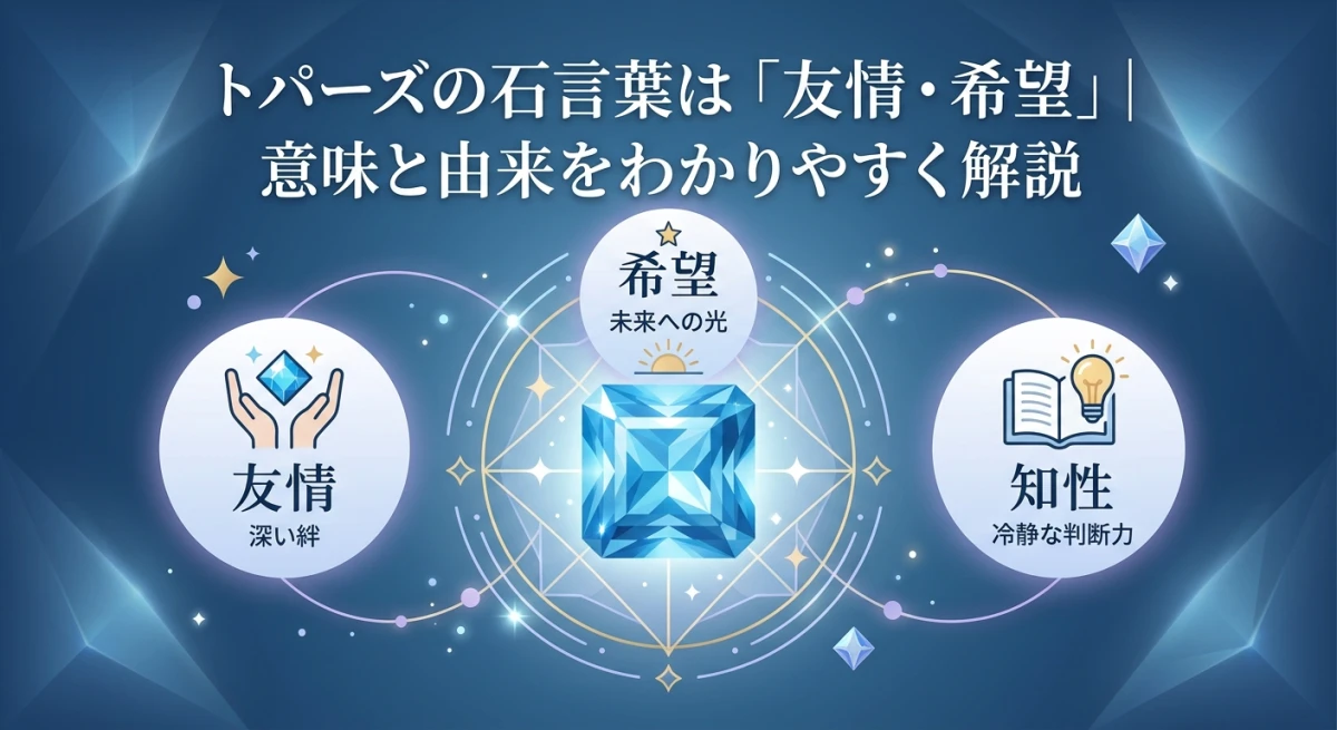 美しく輝くトパーズの宝石