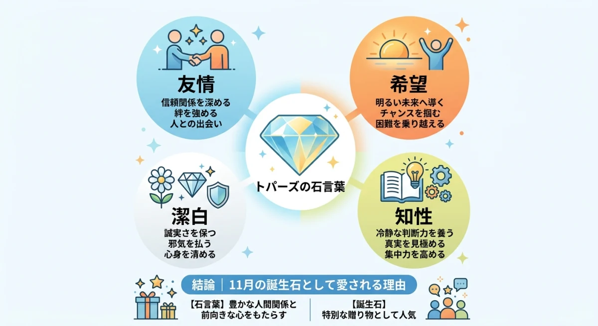 トパーズの4つの石言葉