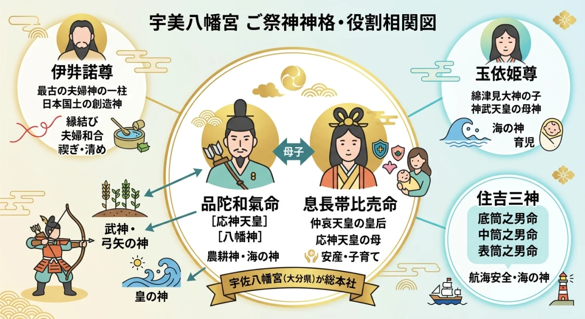 宇美八幡宮のご祭神の神格と役割