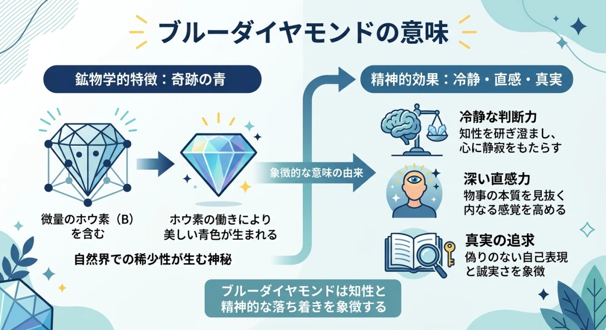 ブルーダイヤモンドが象徴する知性と冷静な判断力