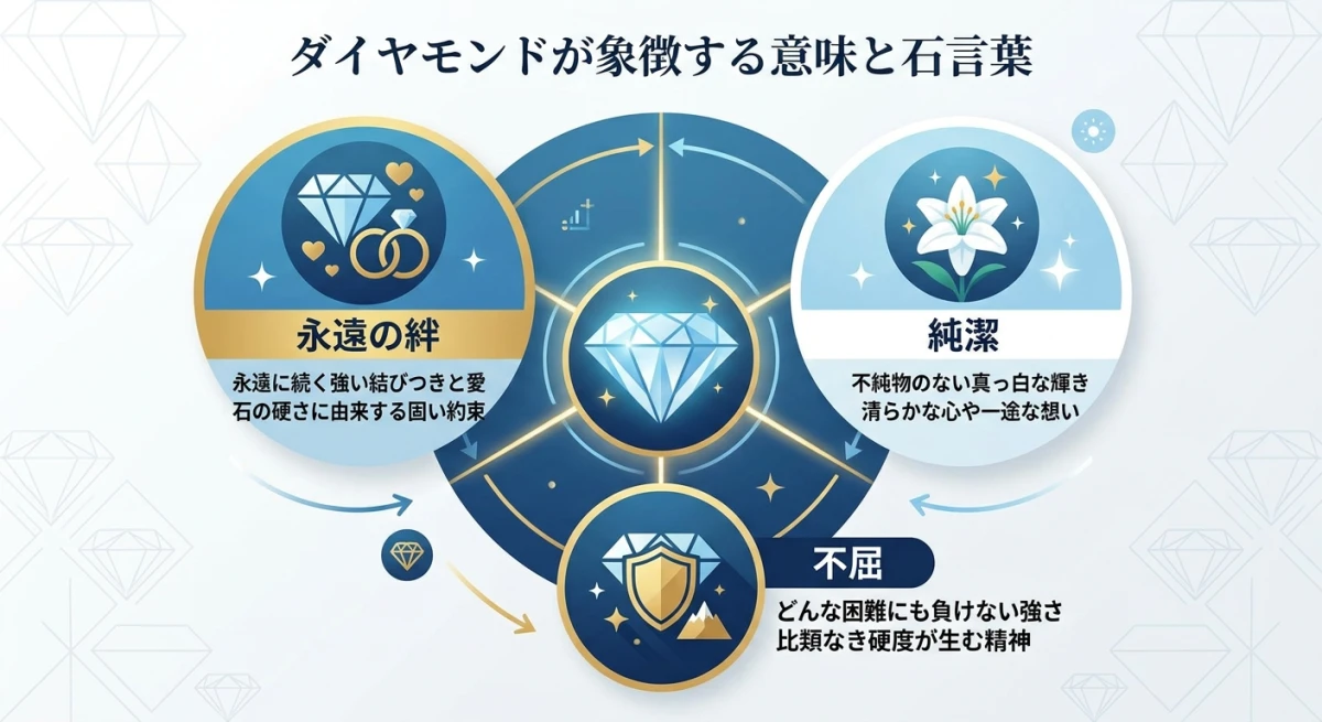 ダイヤモンドの代表的な石言葉