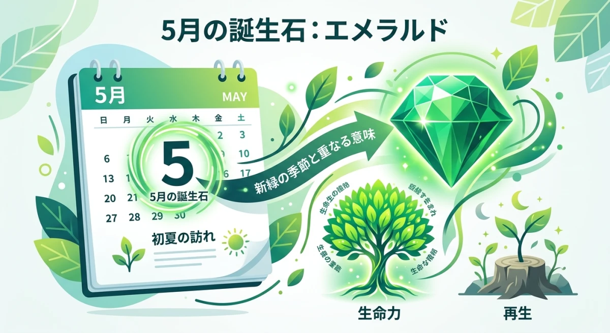 5月の誕生石としてのエメラルド