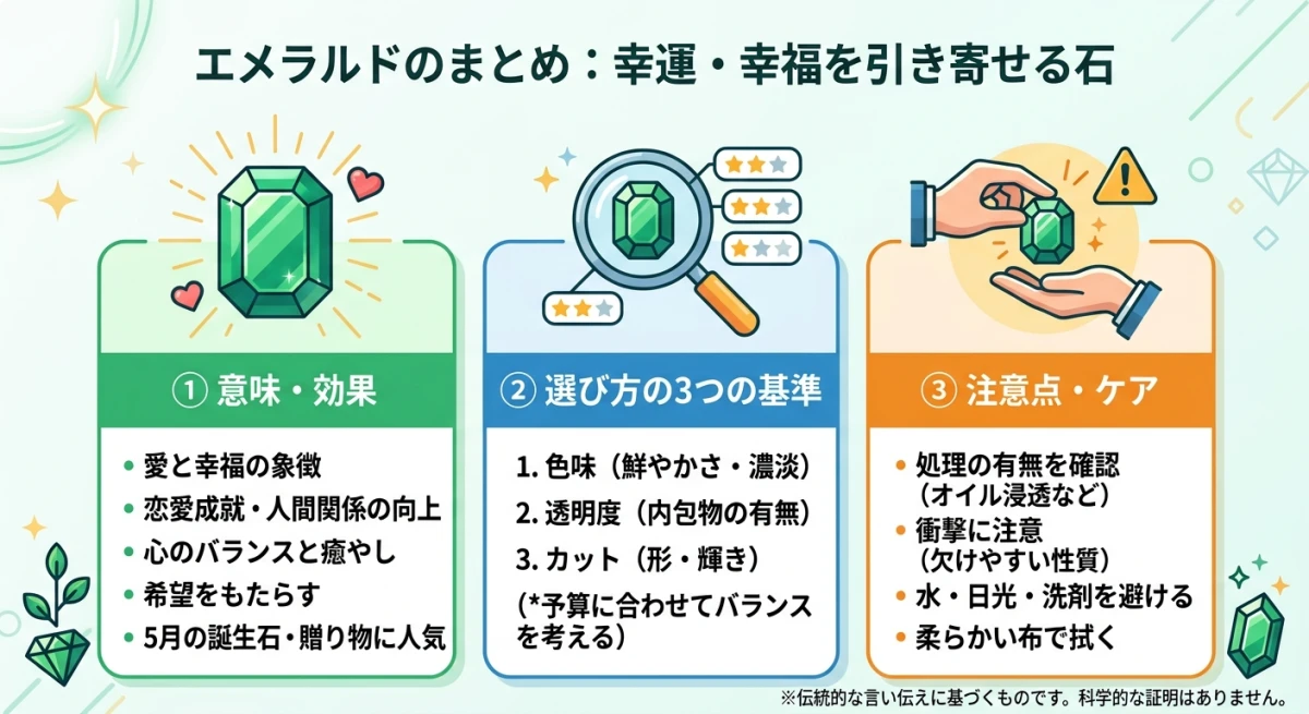 エメラルドの効果・意味・選び方をまとめ