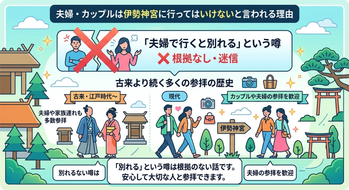 夫婦やカップルでの参拝は問題ない