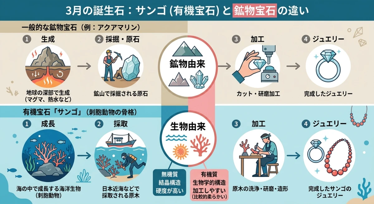 サンゴが有機宝石であることの特徴
