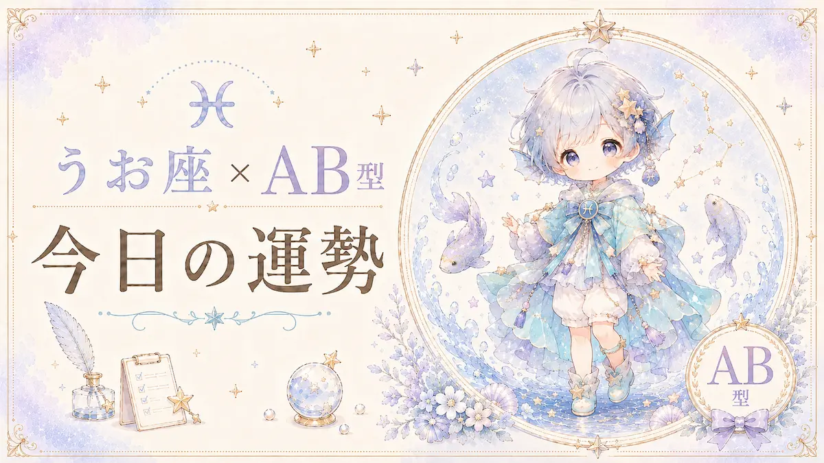 うお座×AB型の今日の運勢アイキャッチ画像