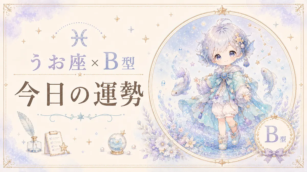 うお座×B型の今日の運勢アイキャッチ画像