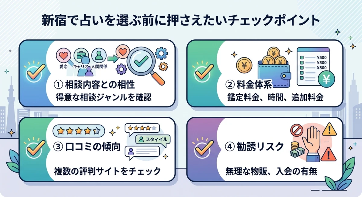 占い館を選ぶ際に確認すべき4つの重要ポイント
