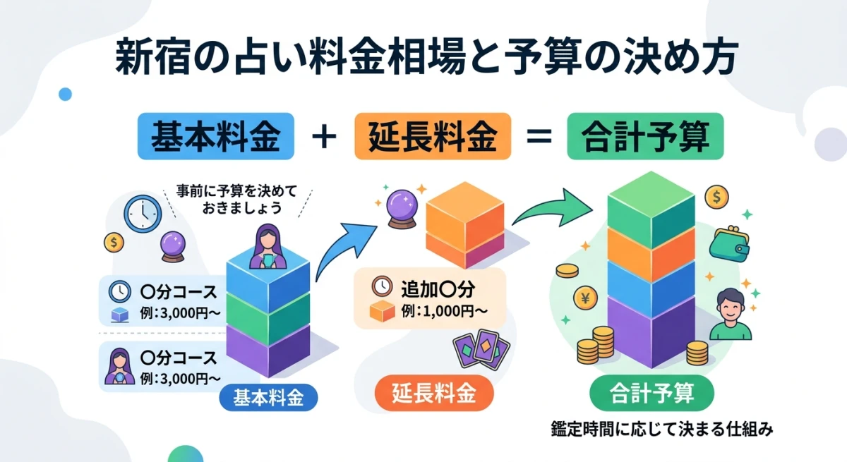 新宿の占いにおける料金の内訳