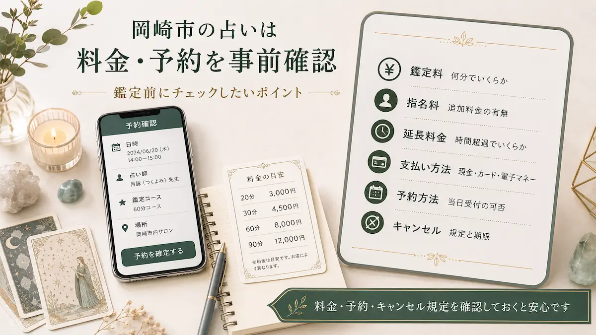占いの料金体系の種類と確認ポイント