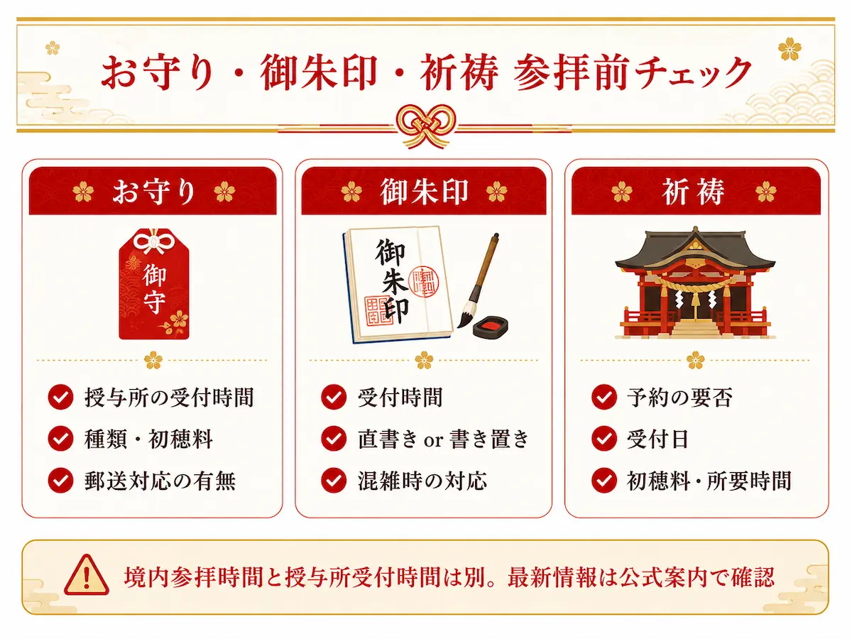 お守り・御朱印・祈祷で確認したいこと