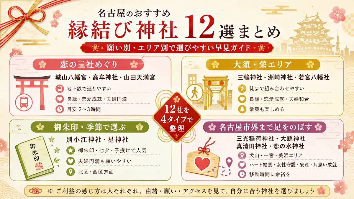 名古屋のおすすめ縁結び神社12選まとめ！
